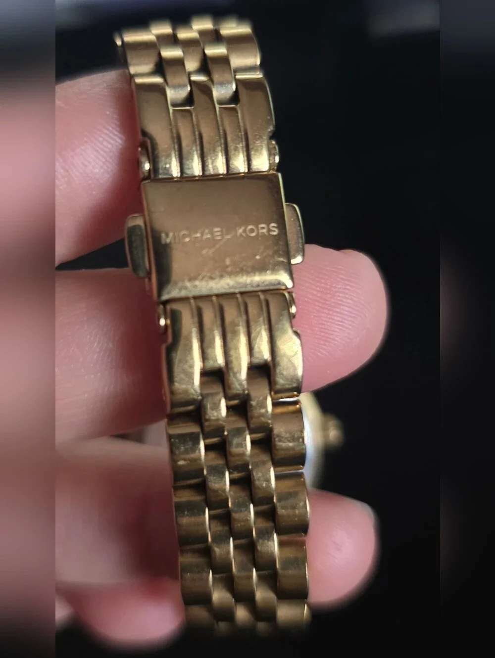Michael Kors Gold Bracelet Watch with Blue Dial